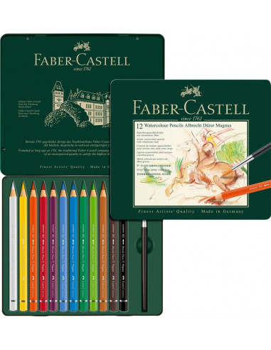 FC116912,Creioane Colorate Faber-Castell A.Durer Magnus, 12 Culori, Cutie Metal