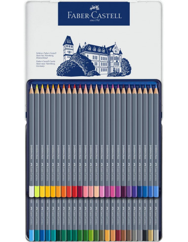 FC114648,Creioane Colorate Faber-Castell Aquarelle Goldfaber, 48 Culori, Cutie Metal