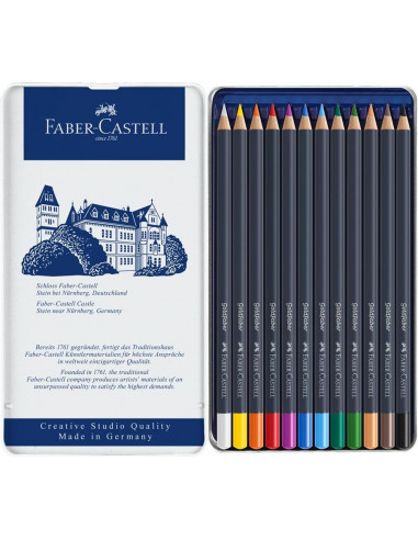 FC114712,Creioane Colorate Faber-Castell Goldfaber, 12 Culori, Cutie Metal