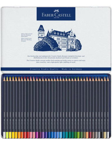 FC114736,Creioane Colorate Faber-Castell Goldfaber, 36 Culori, Cutie Metal