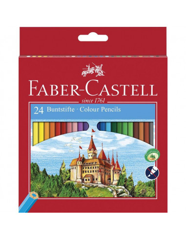 ERR-FC120124,Creioane Colorate Eco Faber-Castell, 24 culori