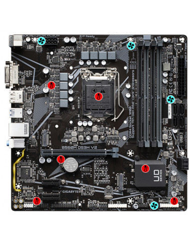 Placa de baza Gigabyte B560M DS3H V2, LGA 1200,B560M DS3H V2
