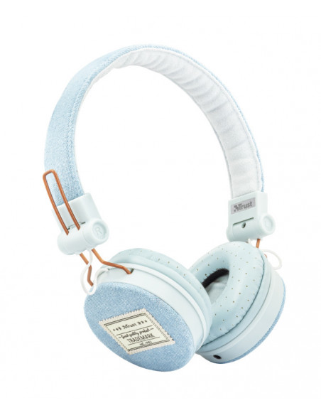 Casti cu microfon Trust Fyber On-Ear, albastru,TR-23610