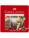 FC115845,Creioane Colorate Faber-Castell, Cutie Metal, 24 culori