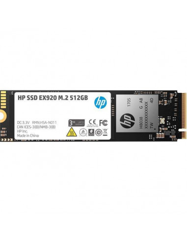 2YY46AA#ABL,SSD HP EX920, 512GB, NVMe, M.2 2280