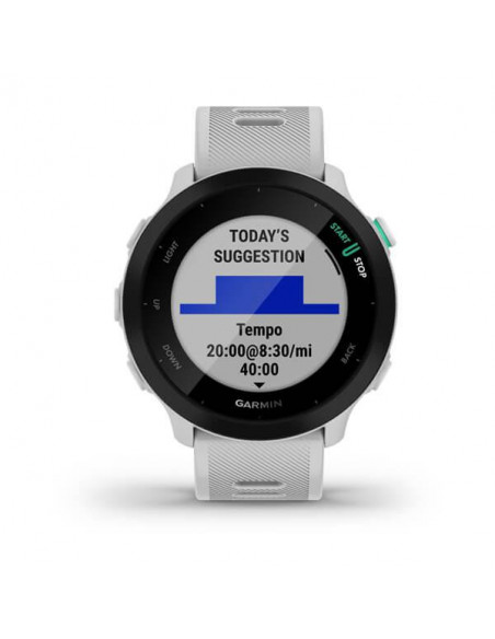 Ceas Smartwatch Garmin Forerunner 55, GPS, White,010-02562-11