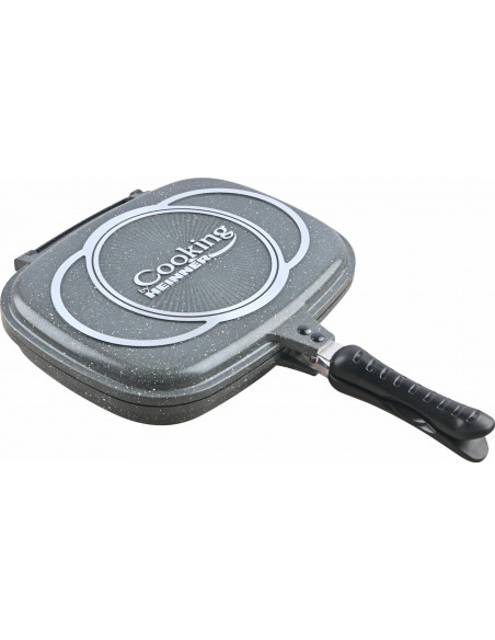 TIGAIE DUBLA DREPTUNGHIULARA TIP GRILL, ALUMINIU, 32x24x7.5 CM