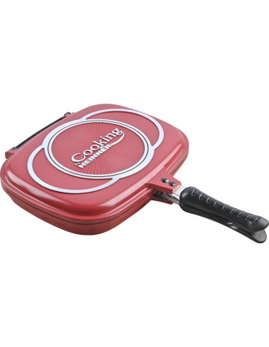 TIGAIE DUBLA DREPTUNGHIULARA TIP GRILL, ALUMINIU, 32x24x7.5 CM