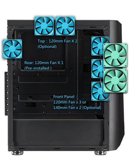 Carcasa FSP CMT151 TG ARGB Mid-tower, black,CMT151 Carcasa FSP CMT151 TG ARGB Mid-tower, black,CMT151