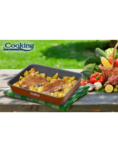 TAVA CUPTOR, ACOPERIRE CERAMICA 35 x 26 x 7 CM, COOKING BY