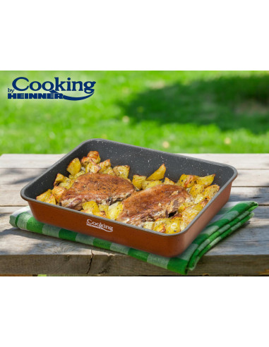 TAVA CUPTOR, ACOPERIRE CERAMICA 35 x 26 x 7 CM, COOKING BY