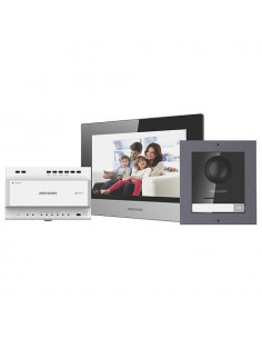 Kit videointerfon IP Hikvision DS-KIS702, conexiune pe 2 fire