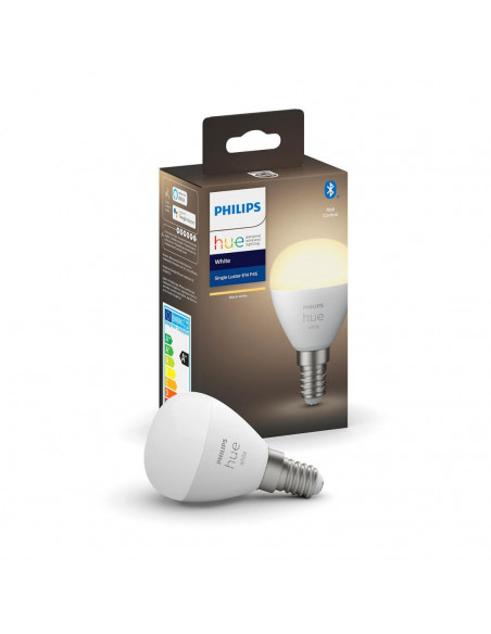 Bec LED inteligent Philips Hue tip lustra, P45, E14, 5.7W