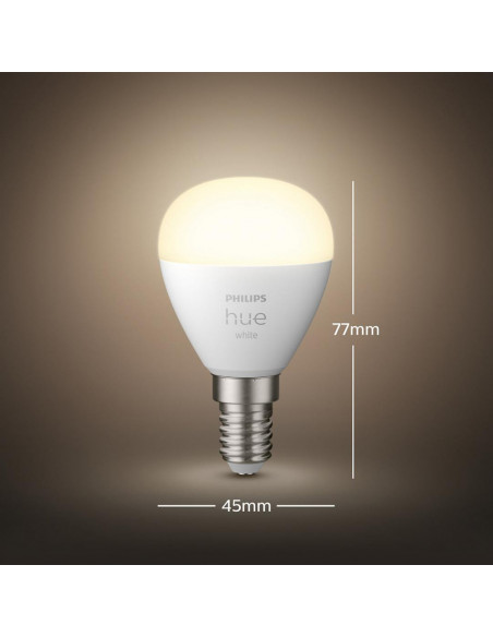Bec LED inteligent Philips Hue tip lustra, P45, E14, 5.7W