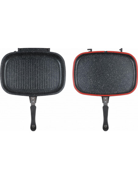 TIGAIE DUBLA DREPTUNGHIULARA TIP GRILL, ALUMINIU, 36x24x7.5 TIGAIE DUBLA DREPTUNGHIULARA TIP GRILL, ALUMINIU, 36x24x7.5