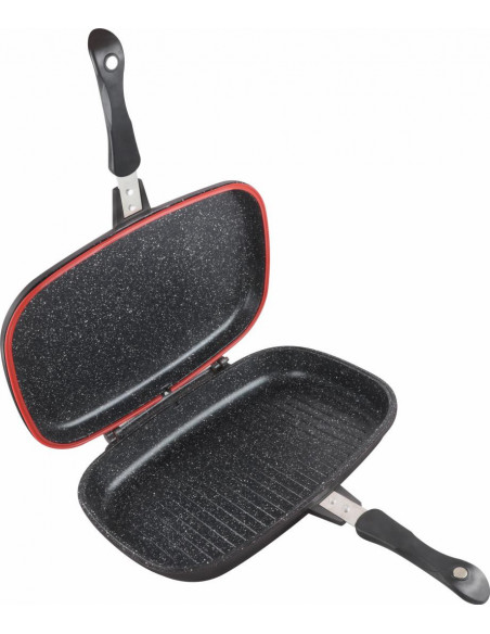 TIGAIE DUBLA DREPTUNGHIULARA TIP GRILL, ALUMINIU, 36x24x7.5 TIGAIE DUBLA DREPTUNGHIULARA TIP GRILL, ALUMINIU, 36x24x7.5