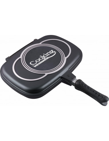 TIGAIE DUBLA DREPTUNGHIULARA TIP GRILL, ALUMINIU, 36x24x7.5 TIGAIE DUBLA DREPTUNGHIULARA TIP GRILL, ALUMINIU, 36x24x7.5