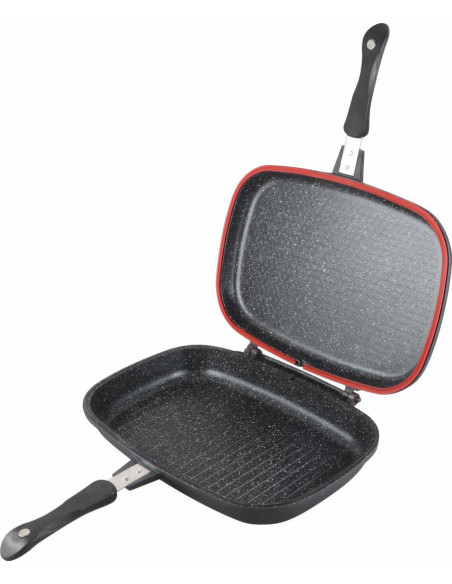 TIGAIE DUBLA DREPTUNGHIULARA TIP GRILL, ALUMINIU, 36x24x7.5 TIGAIE DUBLA DREPTUNGHIULARA TIP GRILL, ALUMINIU, 36x24x7.5