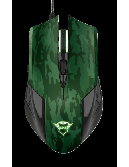 Mouse Trust GXT 781 Rixa Camo, Gaming Mouse, verde