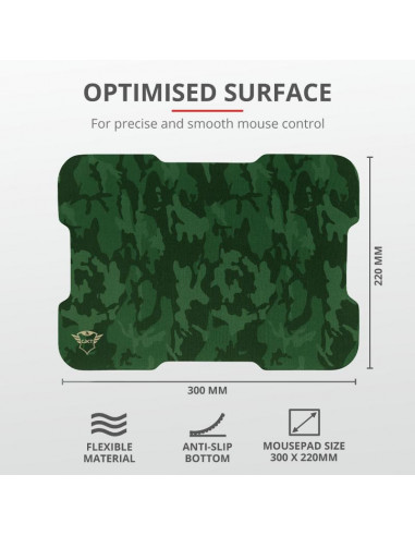 Mouse Trust GXT 781 Rixa Camo, Gaming Mouse, verde