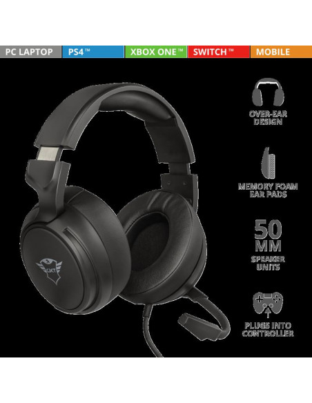 Casti cu microfon Trust GXT 433 Pylo Multiplatform Gaming