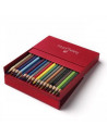 FC112413,Creioane Colorate Grip 2001 Faber-Castell, 12 culori, cutie metal
