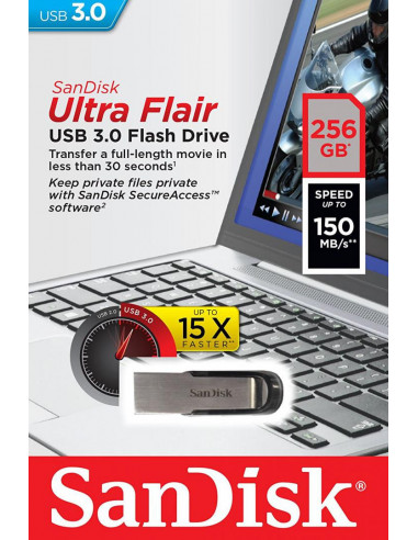 Memorie USB Flash Drive SanDisk Ultra Flair, 256GB, USB