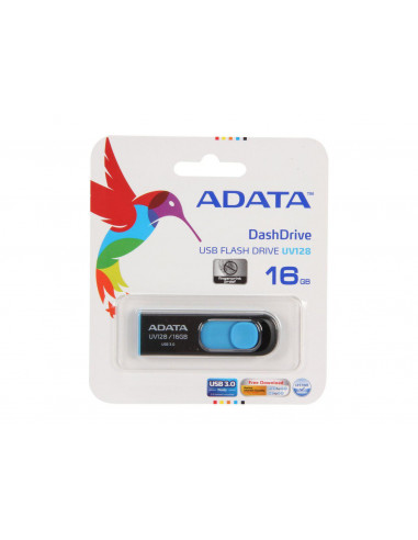 AUV128-16G-RBE,MEMORY DRIVE FLASH USB3.1 16GB/BLUE AUV128-16G-RBE ADATA