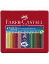 FC112423,Creioane Colorate Grip 2001 Faber-Castell, 24 culori, cutie metal