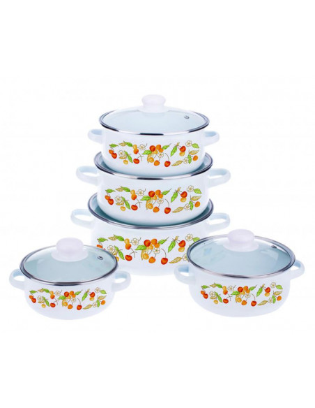 SET GATIT 10 PIESE EMAILAT, CEREIZA, VANORA HOME,VN-E-C533