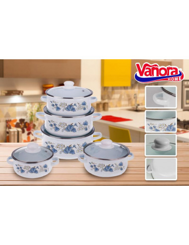 SET GATIT 10 PIESE EMAILAT, AJARA, VANORA HOME,VN-E-C532