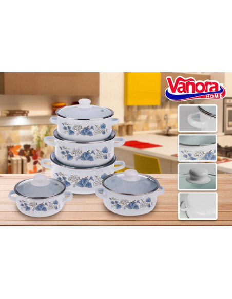 SET GATIT 10 PIESE EMAILAT, AJARA, VANORA HOME,VN-E-C532