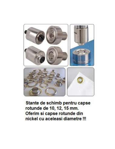 Capsator robust manual pentru aplicare capse rotunde cu