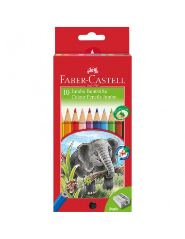 FC111206,Creioane Colorate Jumbo Faber-Castell, 6 culori