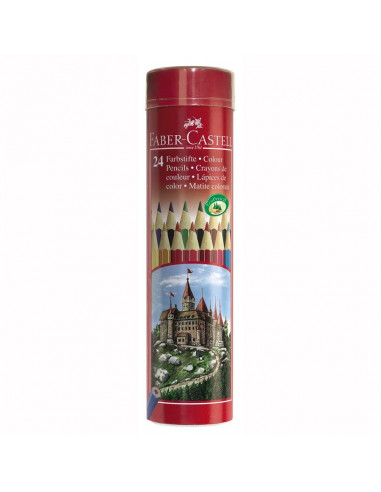 FC115827,Creioane Colorate Faber-Castell In Tub, 24 culori