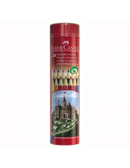 FC115827,Creioane Colorate Faber-Castell In Tub, 24 culori