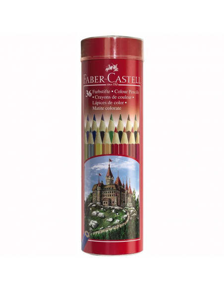 FC115827,Creioane Colorate Faber-Castell In Tub, 24 culori