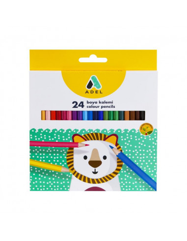 AD2112365,Creioane Colorate Adel, 24 culori