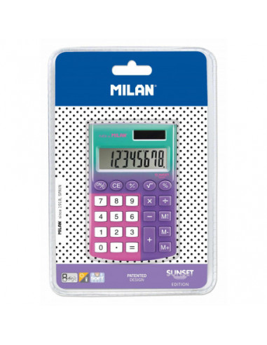 CALCULATOR 8 DG MILAN SUNSET MOV,151008SNPRBL