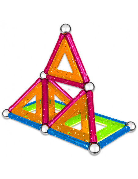 Geomag Glitter: Set cu sclipici - cu panele - 44 piese,532