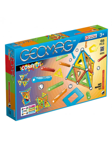 Set de construcţie magnetic Geomag Confetti - 68 de