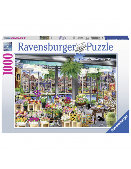 PUZZLE PIATA DE FLORI IN AMSTERDAM, 1000 PIESE,RVSPA13987