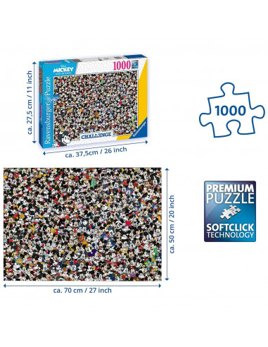 PUZZLE PROVOCARE MICKEY SI PRIETENII, 1000 PIESE,RVSPA16744