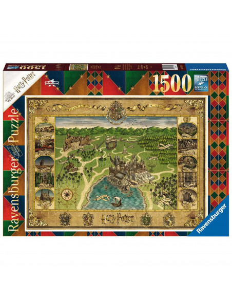 PUZZLE HARTA HOGWARTS, 1500 PIESE,RVSPA16599