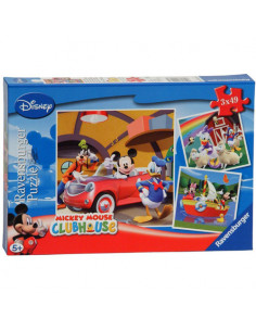 PUZZLE CLUBUL MICKEY MOUSE, 3x49 PIESE,RVSPC09247