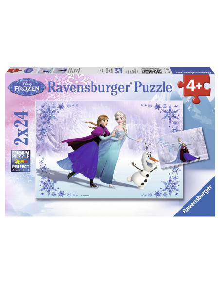 PUZZLE FROZEN SURORI PENTRU TOTDEAUNA, 2x24 PIESE,RVSPC09115