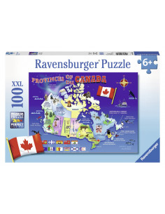 Puzzle Harta Canadei, 100 Piese,RVSPC10569
