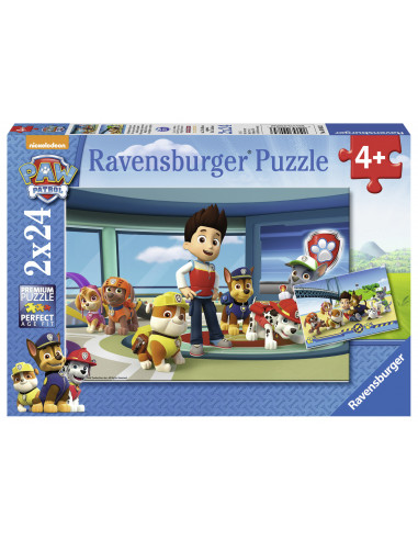 PUZZLE PATRULA CATELUSILOR, 2x24 PIESE,RVSPC09085