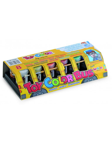 Set tempera superlavabila Toy Color autobuzul culorilor, 8