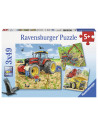 PUZZLE MASINARII, 3X49 PIESE,RVSPC08012